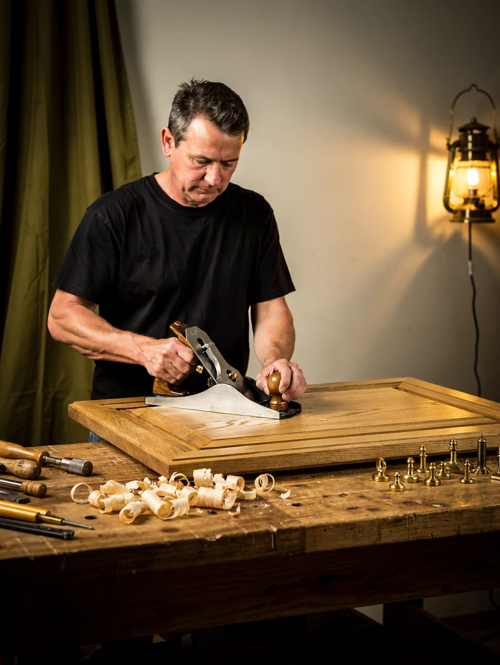 Master carpenter working on custom bespoke millwork